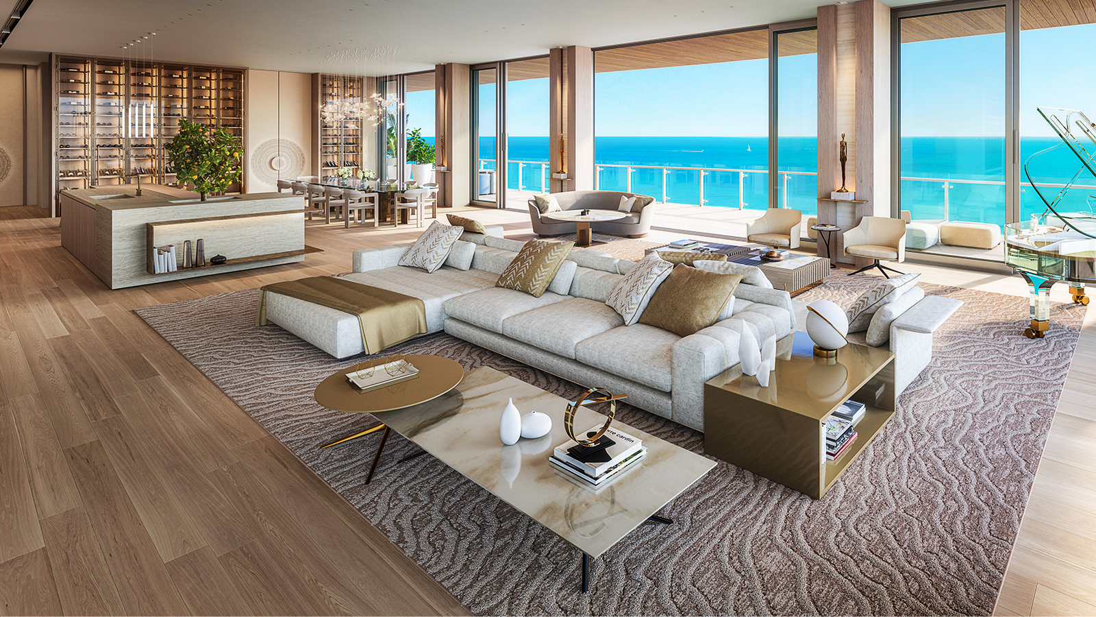 Oceanfront penthouse terrace